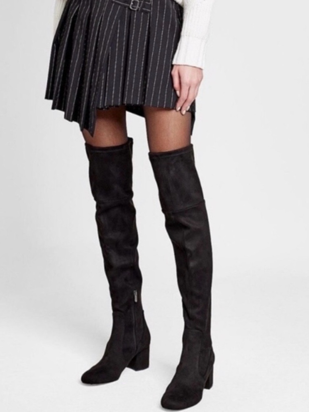 DOLCE VITA Jimmy Over the Knee Boots Black Suede